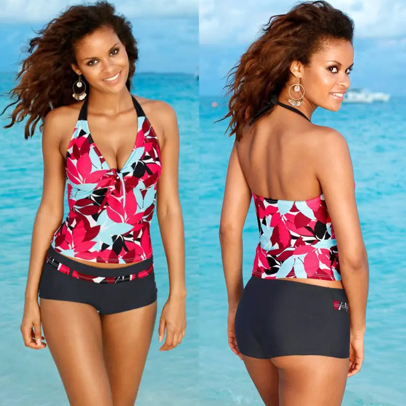 

Plus Size Sexy Women Tankini Floral Bikini Set Swimsuit Women Push Up Bikini Ladies Swimwear Beachwear maillot de bain femme