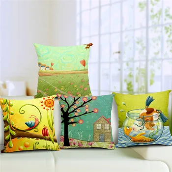

Animal Snails Goldfish Cushion Flower Tulip Pillow Cartoon Love Chakra Lounger Chair Gifts For Mom Pillowslip Covers Small Linen