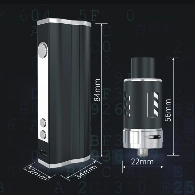 FERSHA electronic cigarette 80W LED display Vape mod kit box 2200 MAH battery 2ml oil storage atomizer Power adjustable FERSHA electronic cigarette 80W LED display Vape mod kit box 2200 MAH battery 2ml oil storage atomizer Power adjustable