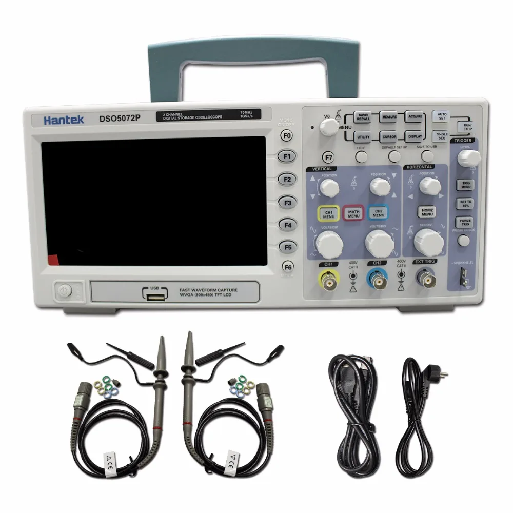 Hantek DSO5072P Oscilloscope 2 Channels 70MHz Handheld Osciloscopio Digital Oscilloscopes USB