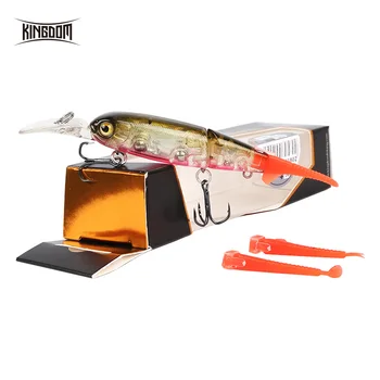 

Kingdom Fishing Lures 2 Section Jointed Floating Minnow Lure 9cm 8.6g Artificial baits For Sea Bass and Pike fishing tackle 5357