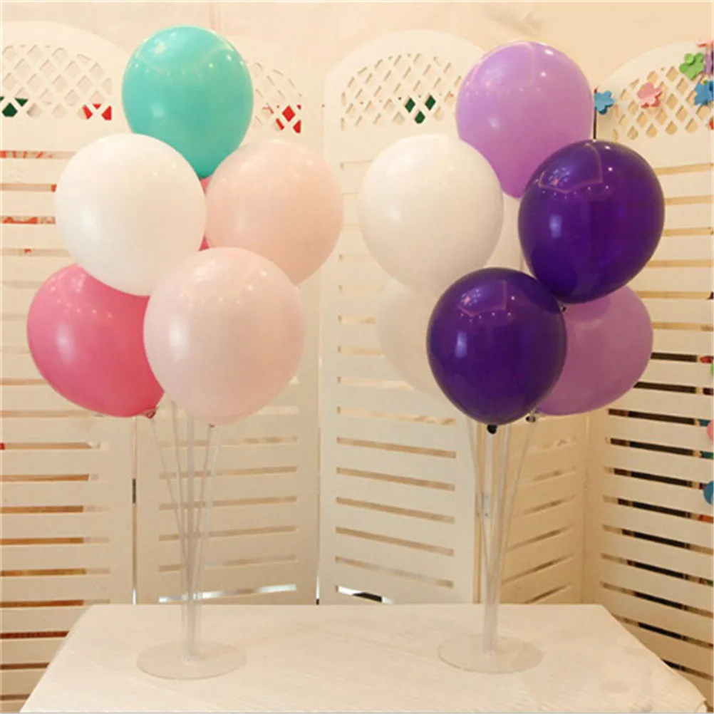 

1 Set Balloons Column Stand Plastic Balloon Support with 7 Tubes Birthday Party Decoration Valentines Day Wedding Decor