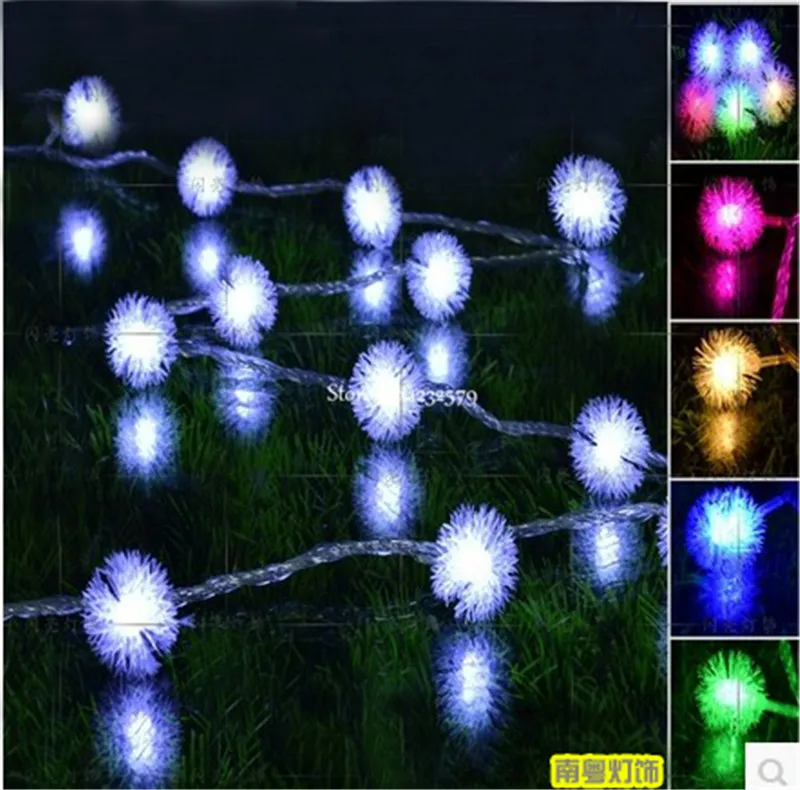 Flakes 3M 30LED Holiday Snowball LED String Lights AA Battery Event