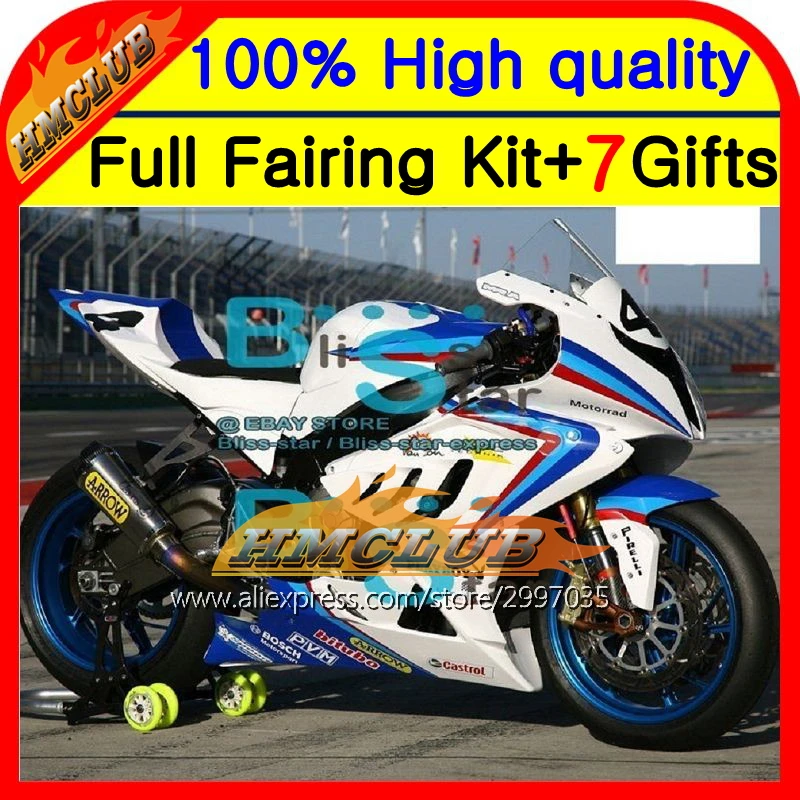 Корпус для BMW S1000R 09-14 S 1000R S1000RR синий белый 2HM89 1000 RR 09 10 11 12 13 14 1000RR S1000 обтекатель