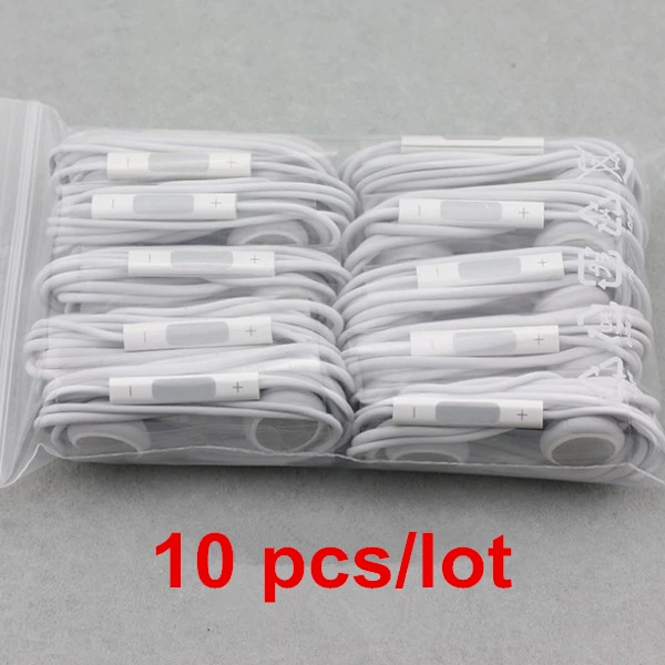OEM 10 pcs/Lot app 4th Hot Sale 3.5mm Headphones Earphones with Mic Earphones For iPhone 4/4s/5/5s/6/6s Headset