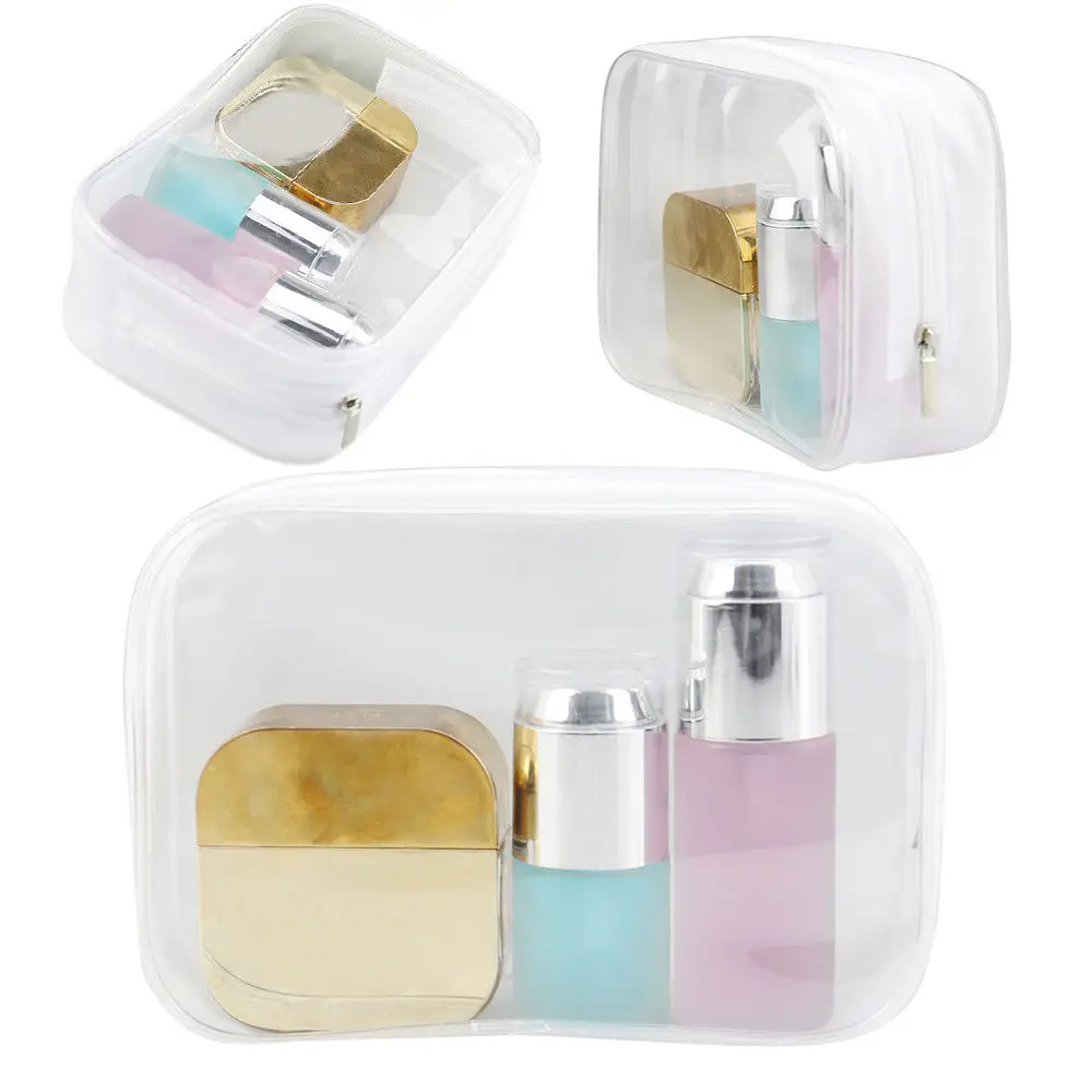 

IKSYBOB PVC Clear Makeup Cosmetic Bag Portable Toiletry Pouch Transparent Waterproof NEW