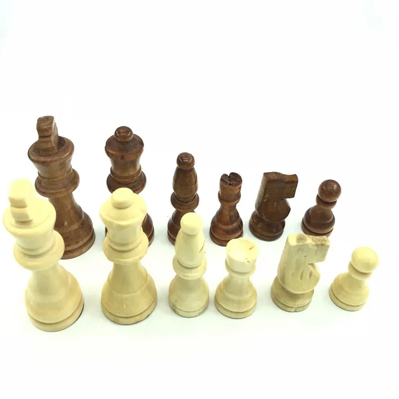 

3.5inch Wood Chess Pieces/Chess Chinese Wooden Folding Chessboard Chess Pawn Perspective Piece Terracotta Character Modeling