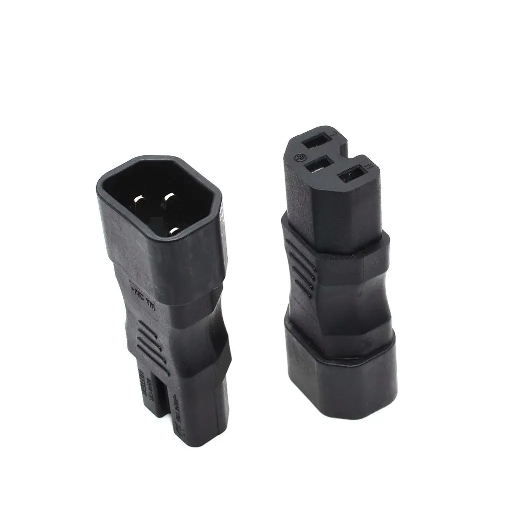 IEC 320 C14 Male to C15 Female Power Extension Adapter for Kettle Plug