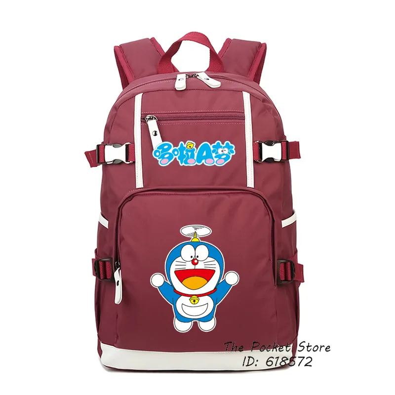 2 Японский мультфильм Doraemon Женский Рюкзак Kawaii холщовый рюкзак с принтом школьные рюкзаки для девочек рюкзак для ноутбука розовый рюкзак - Цвет: 2