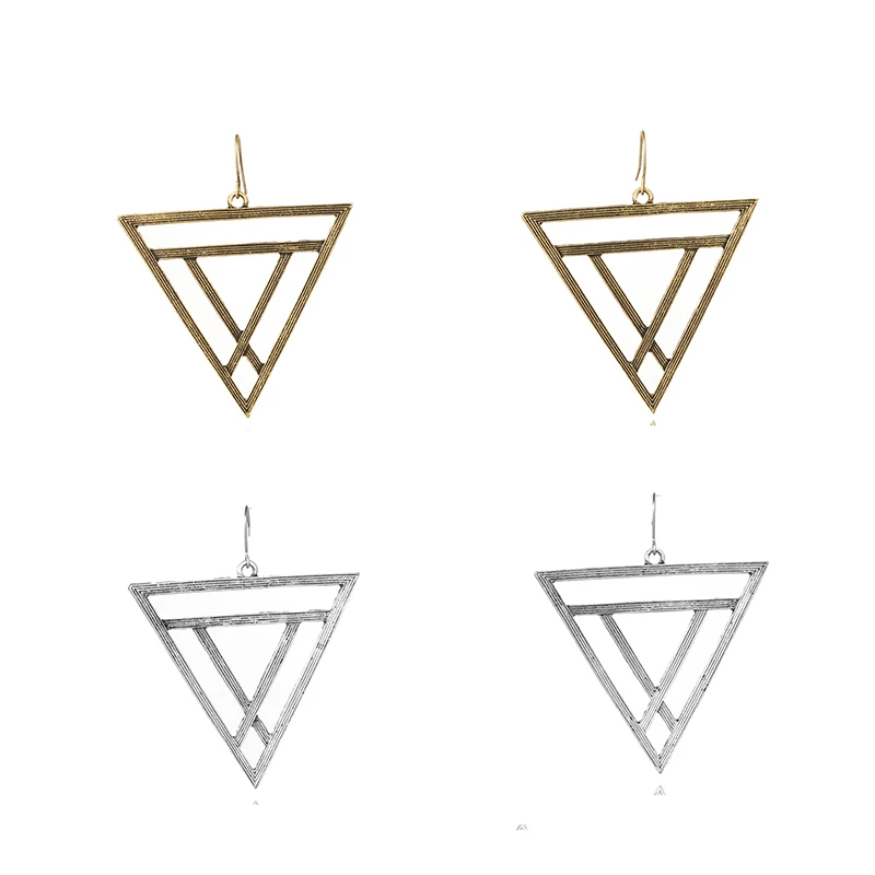 

EXYNLON 2019 New hyperbole earrings Fashion woman's and girl's jewelry triangle geometric shape Popular personality design