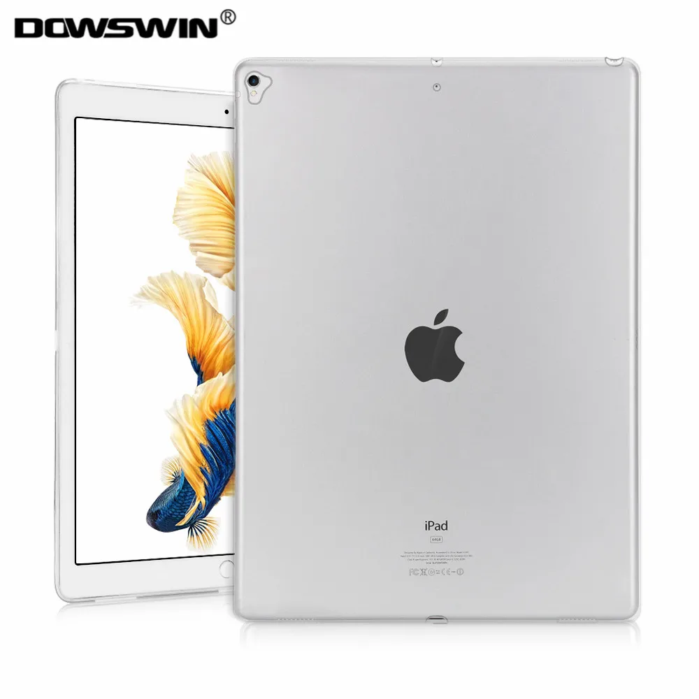 DOWSWIN чехол для iPad Pro 12,9 чехол мягкий, с бесцветным прозрачным и TPU Защитный чехол для iPad Pro 12,9 дюйма чехол - Цвет: transparent