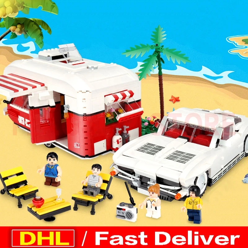 

XingBao 08003 Creative Kits MOC Camper Set Children Educational Building Blocks Bricks Lepings Toys Model Gifts Clone lelyesly
