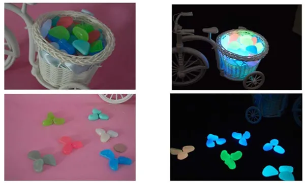 Colorful Artificial Luminous Stones 50pcs Garden Pebbles - 16