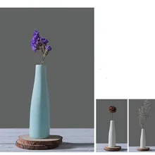 1 ШТ. Простой Цветок Гидропоники Небольшой Свежий Ваза для цветов Творческий Керамическая Ваза Бутылка Украшения Комнаты LF 212