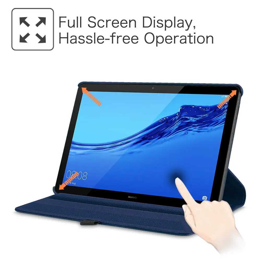 Из искусственной кожи (полиуретан) с функцией подставки для Huawei MediaPad T5 10 чехол