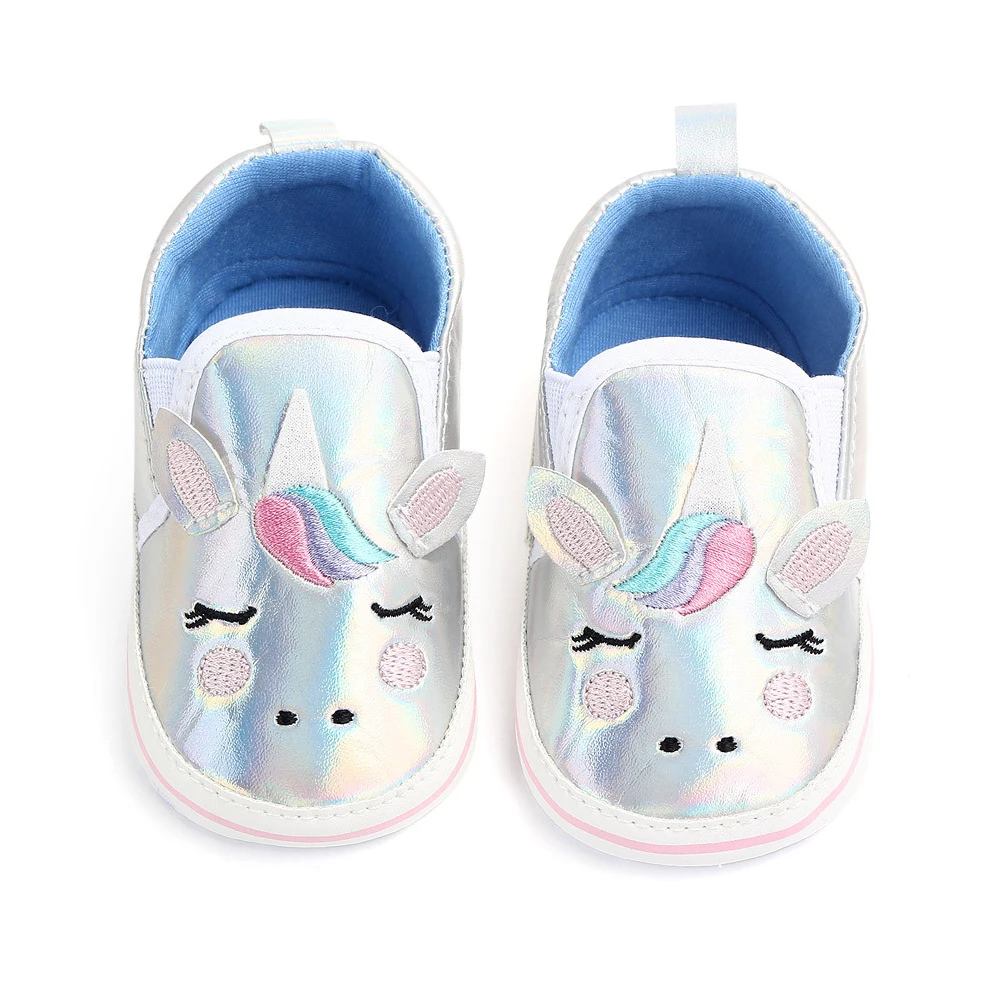 Cute Newborn Baby Girl Boy Canvas Crib Shoes Unisex Baby Soft Sole Anti-slip Sneaker Shoes Animal Ears Baby Shoes 0-12M