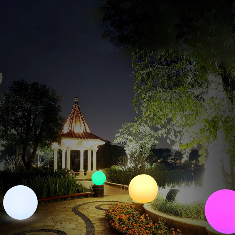 

Waterproof 16 Color Outdoor Garden Glowing Ball Light Remote Patio Landscape Pathway LED illuminated Ball Table Lawn Lamps