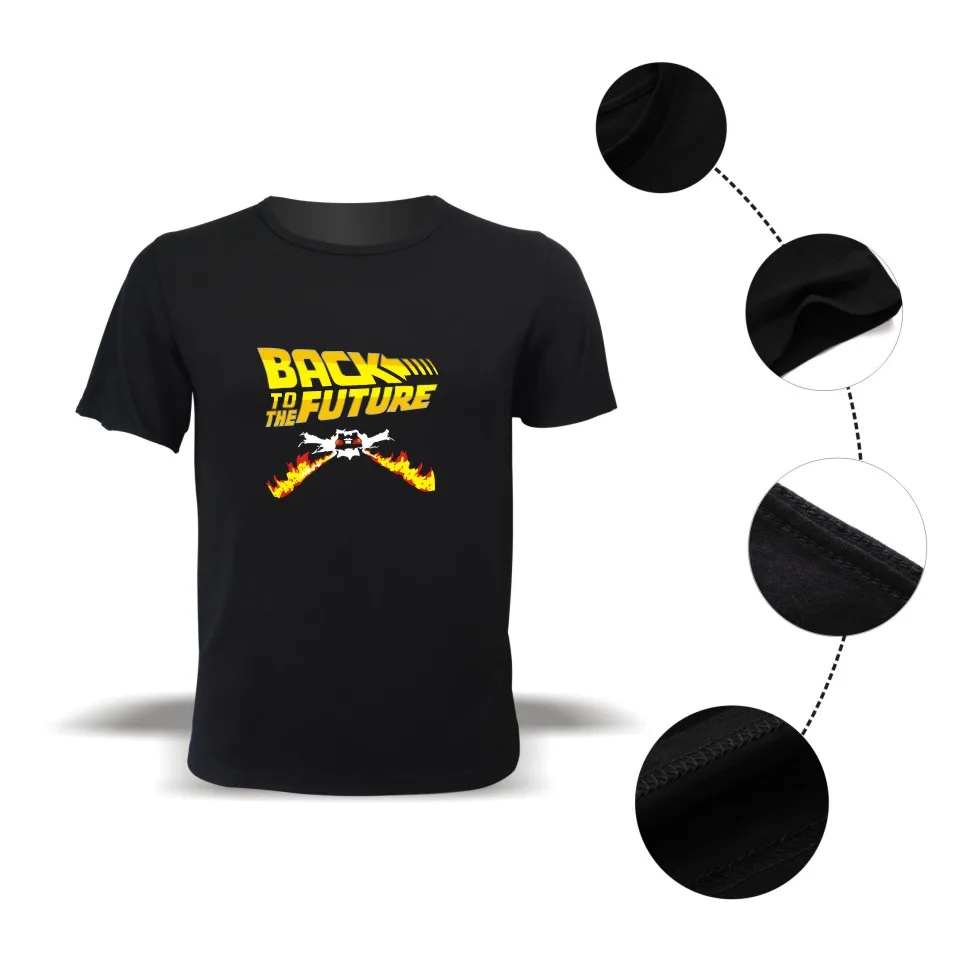 LUCKYFRIDAYF футболка Назад в будущее летняя мужская одежда стиле хип хоп|men t shirt|t shirt