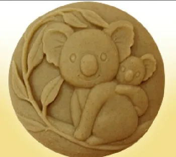 

Handmade soap mold koala round shape Silicone mould Fondant cake chocolate mold handmade clay resin craft mold