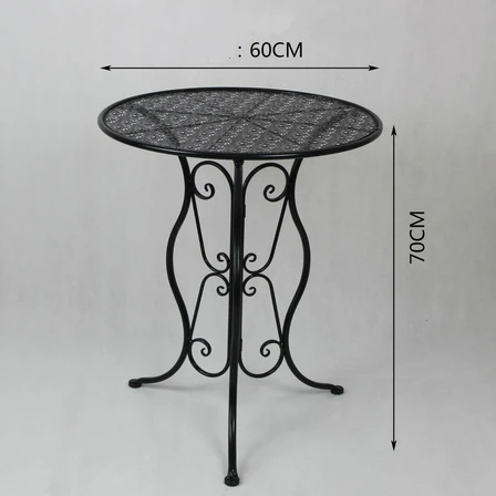 Metal Round Leisure Tea Table Corner Balcony Coffee Table Simple Creative Style Side Table