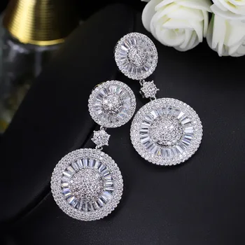 

Bilincolor Fashion Elegant Cubic zirconia Wedding Jewelry Luxury Engagment Night Out Party Anniversary Dress Up Drop Earring