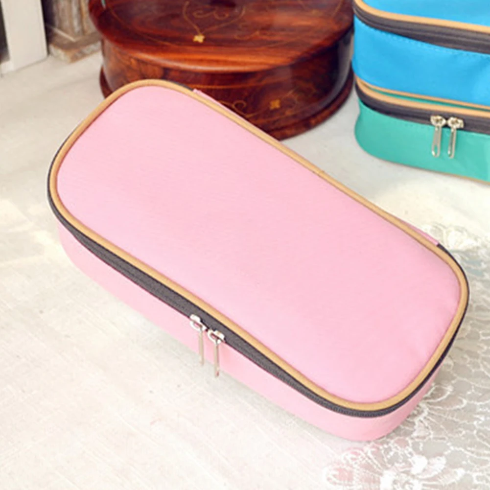 

Practical Multifunctional Dirt Resistance Pen Case Lightweight Large Capacity Zipper Closure Professional Compartment Box