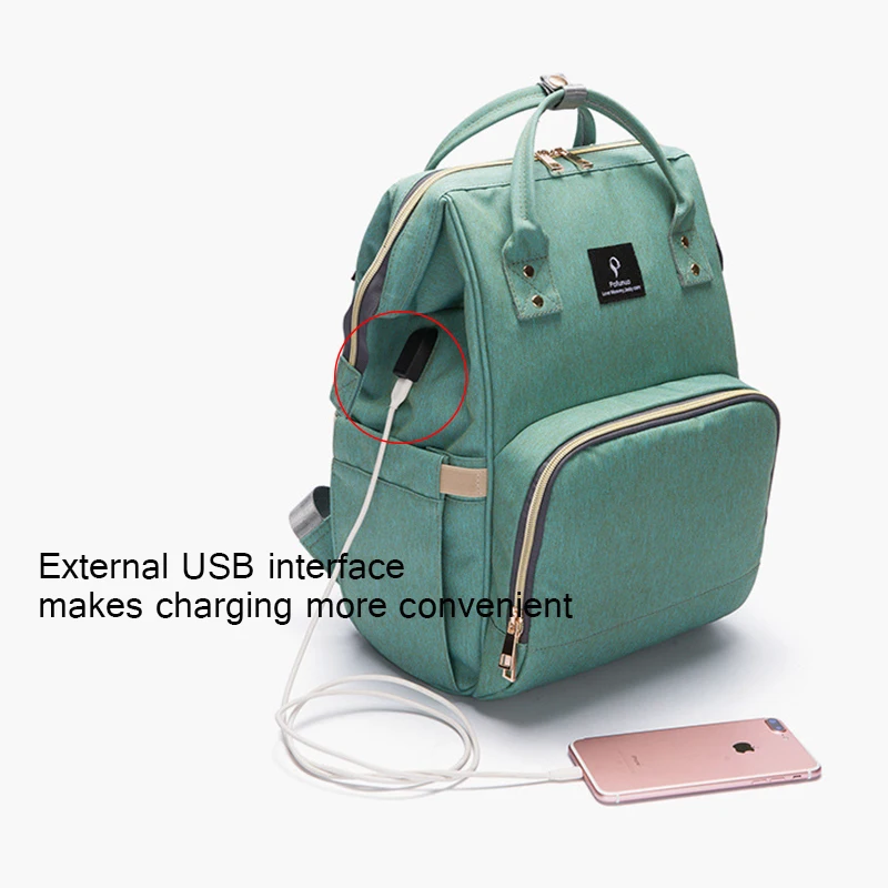 Baby Diaper Bag Fashion Mummy Maternity Nappy Bags Brand Large Capacity Stroller Bag Travel Backpack Nursing Bag Baby CareBag (5)