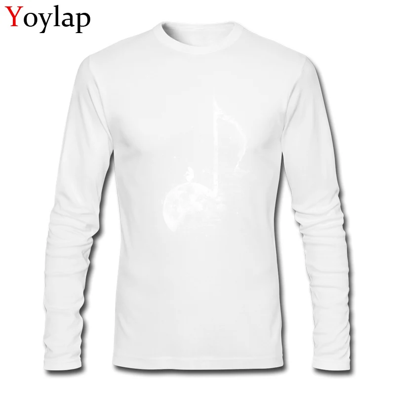 Round Neck T-shirts Unique Summer Tops Shirt Long Sleeve for Men New Design 100% Cotton Miles On The Moon Street Tee Shirts Miles On The Moon white