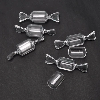

10PCS Transparent Candy shaped Clear Plastic Candy Box for Wedding Birthday Party New Year Christmas DIY Gift Container Decor