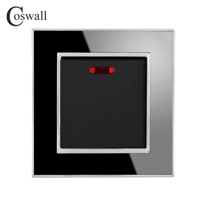 Coswall 20A DP переключатель с неоновым для водонагревателя вкл/выкл настенный Электрический переключатель для кондиционера акриловая панель