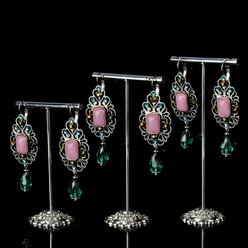JAVRICK 3 Pcs Alloy Earrings Display T-Shape Stand Showcase Jewelry Organizer Holder NEW JAVRICK 3 Pcs Alloy Earrings Display T-Shape Stand Showcase Jewelry Organizer Holder NEW