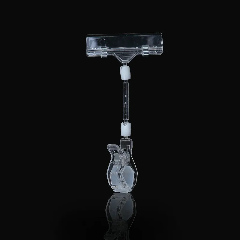 Adjustable clear advertising clips Price Tag display rack holder