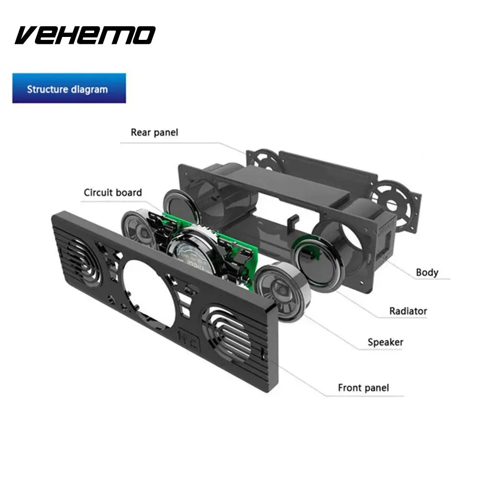 

VEHEMO Bluetooth AV252B Player Radio Car Audio U Disk TF AUX Vehicle Universal Stereo MP3 MP3 Player FM Receiver for FM Radio