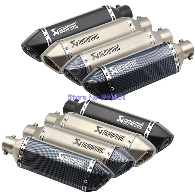 

Inlet 51mm Motorcycle Exhaust Pipe Muffler Akrapovic Left and Right Side Motorbike Muffler Pipe Exhaust Escape with DB Killer