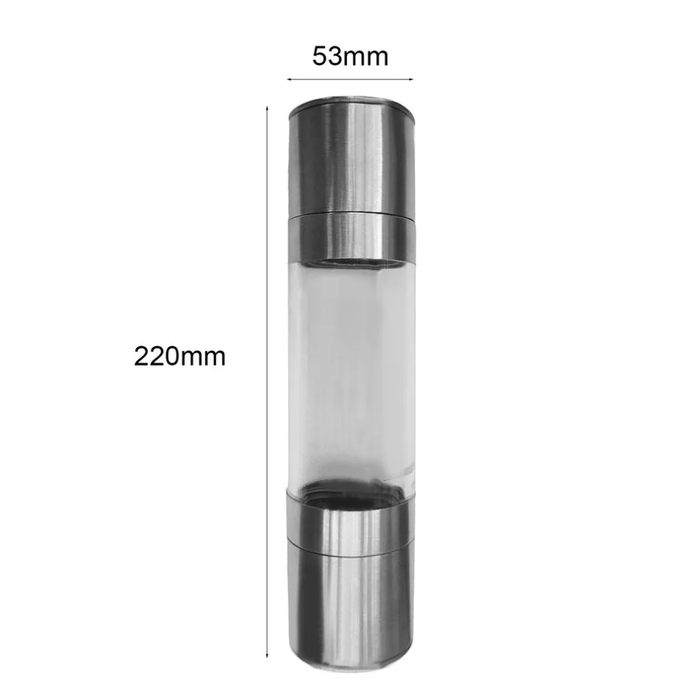 Новинка 2 в 1 нержавеющая сталь ручная мельница для перца, соли, специй, мельница для приправ, кухонные инструменты, шлифовка для приготовления пищи, ресторанов