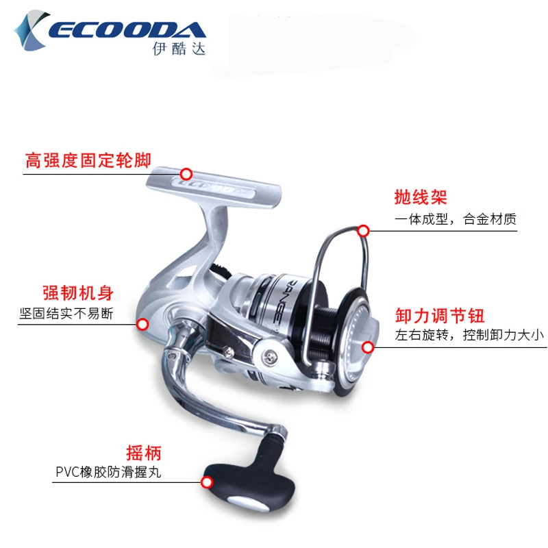 Катушка для приманки ECOODA ERA 2500/3500/4000/4500/5000 катушка лодки рыболовное спиннинговое
