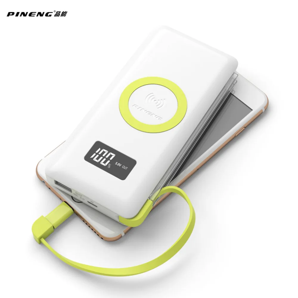 imágenes para PINENG 10000 mAh Banco Móvil Portable de La Batería externa de Carga Inalámbrica Rápida Luz Incorporada Con WPC Q Estándar Para El Iphone imágenes para PINENG 10000 mAh Banco Móvil Portable de La Batería externa de Carga Inalámbrica Rápida Luz Incorporada Con WPC Q Estándar Para El Iphone