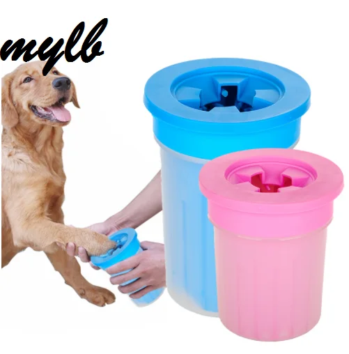 

mylb Pet Cats Dogs Foot Clean Cup For Dogs Cats Cleaning Tool Soft Plastic Washing Brush Paw Washer Pet Accessories for Dog