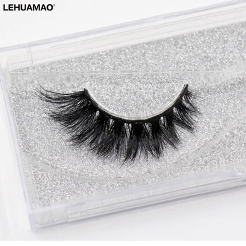 

LEHUAMAO 3D Mink Lashes Makeup Eyelashes Fluffy Natural long fake lashes Full stripe reusable False Eyelash Extension 1 Pair
