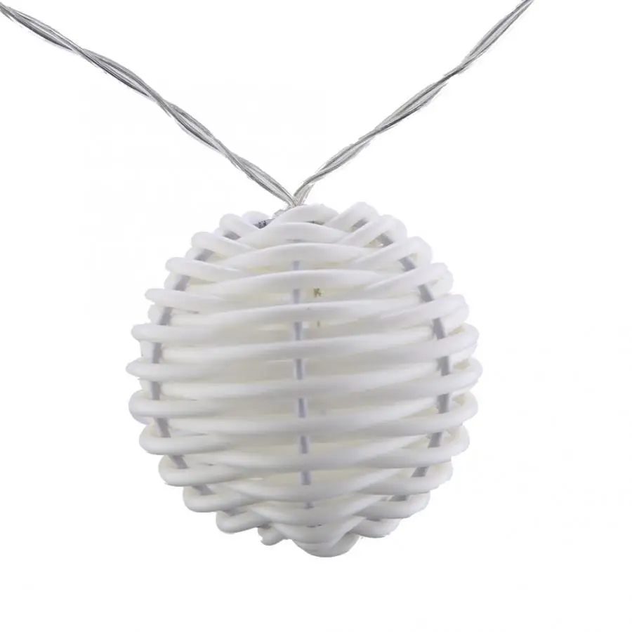 10 Decoration Rattan Wicker Balls LED Lights Party Decoration DIY Sepak Takraw Balls for Christmas Eve Party Home Decoration
