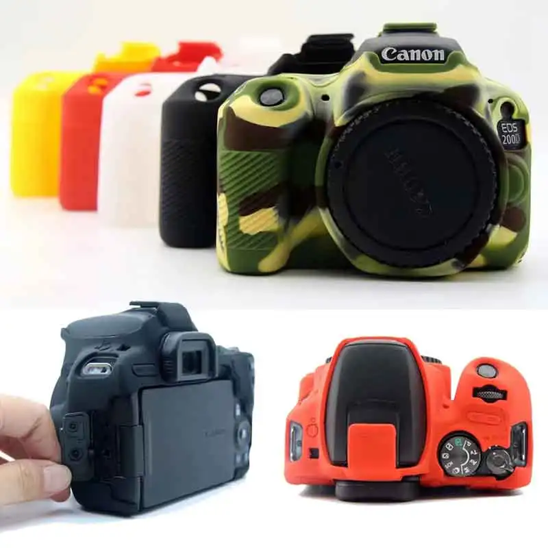 New Soft Rubber Silicone Case For Canon EOS 200D Camera Case Protective