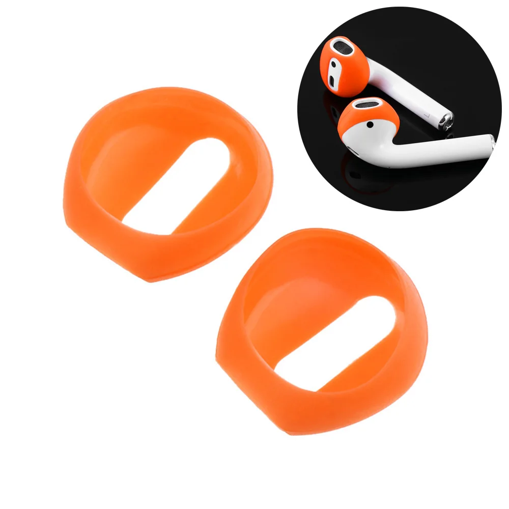 2 Pairs New Color Soft Ultra Thin Earphone Tips Anti Slip Earbud Silicone Earphone Case Cover For Apple In-Ear AirPods Earpods