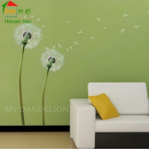 Large Size dandelion DIY Vinyl Wall Stickers Home Decor ...