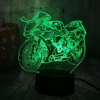 

Cool Motorcycle Bicycle Motorbike Boys Toys 3D LED Night Light USB RGB Baby Sleep Table Lamp Home Decor Novelty Christmas lamp