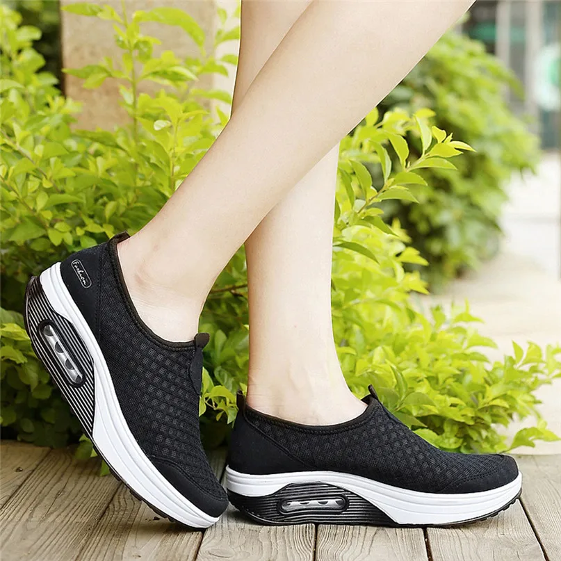Women Sneakers Sports Shoes Breathable Walking Mesh flat Running Shoes Sneakers women 2018 tenis feminino #2S05#F (5)