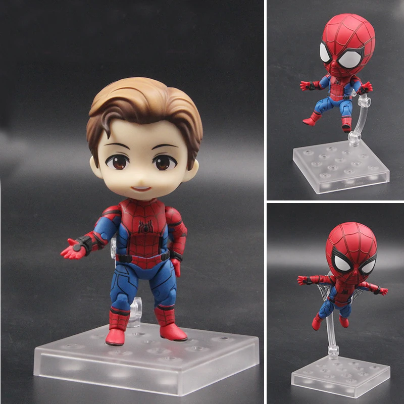 

Anime Marvel Avengers Nendoroid 781 Cute Spiderman Kawaii Spider Man 10cm Action Figure Toys