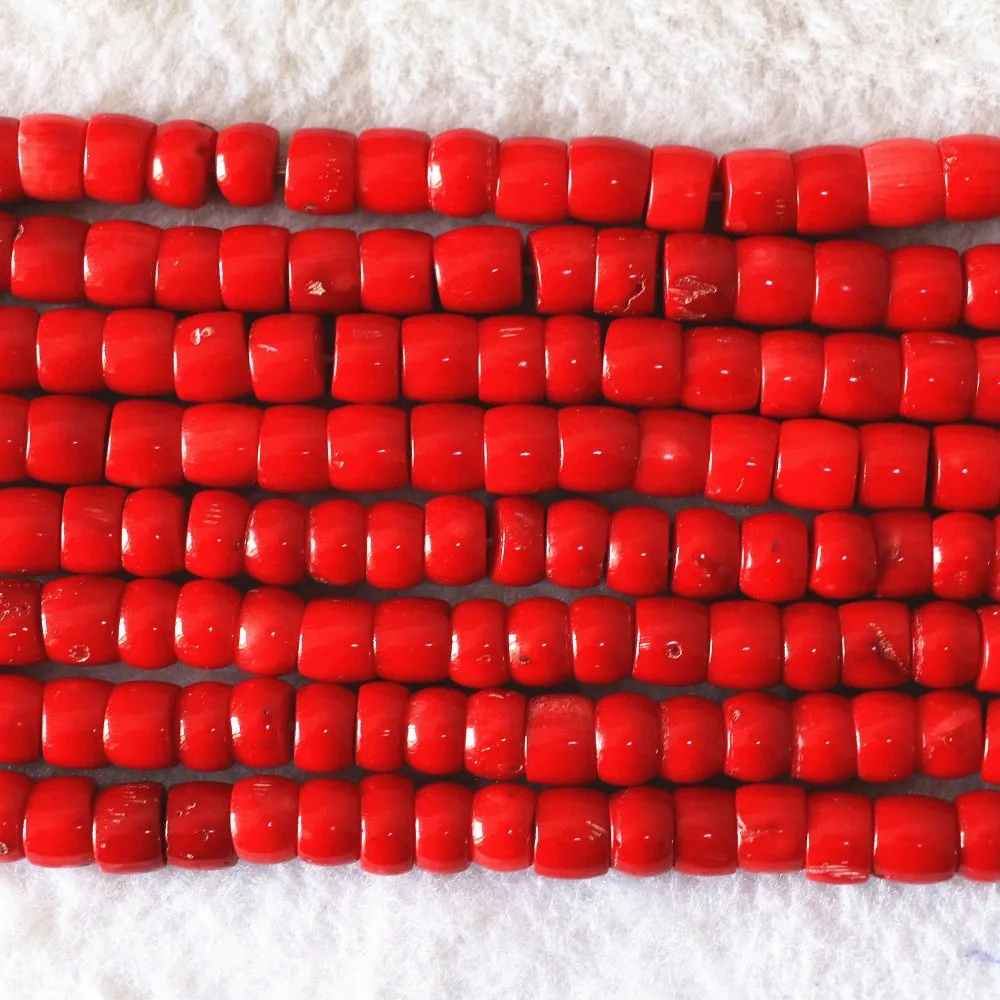 Natural Red Coral 8x11mm 10x15mm Column Tube Fashion Loose Beads High Quality Weddings Gift Diy Jewelry Making 15inch B606 | Украшения и