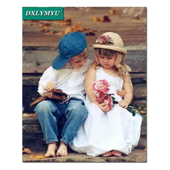 

Diy diamond painting Childhood sweetheart cross stitch wall sticker diamond embroidery Resin square diamond mosaic needlework