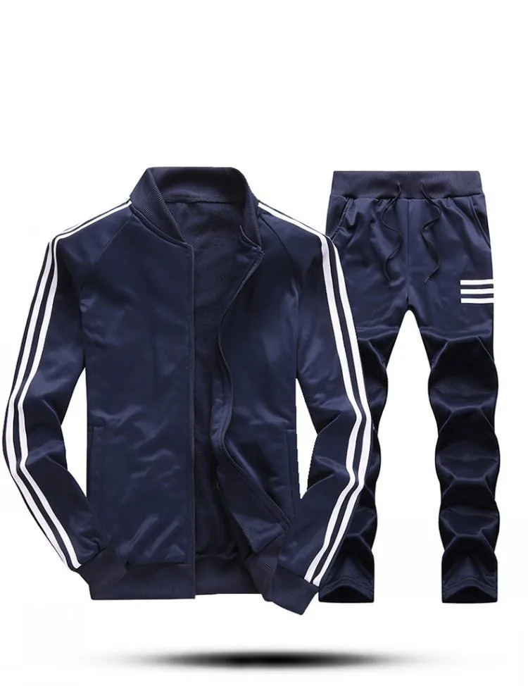 New Autumn Warm Windproof Running Sets Men Sport Suits Sportswear Set