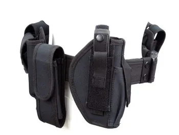

Security Guard Outdoor Tactical Belt Training Polices Guard Utility Kit Tactical Heavy Duty Belts with Pouch System 7 Set